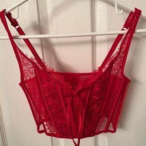 Victoria’ Secret Dream Angels Unlined Lace-up Corset Top